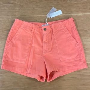 Outerknown bright coral corduroy shorts Sz 10